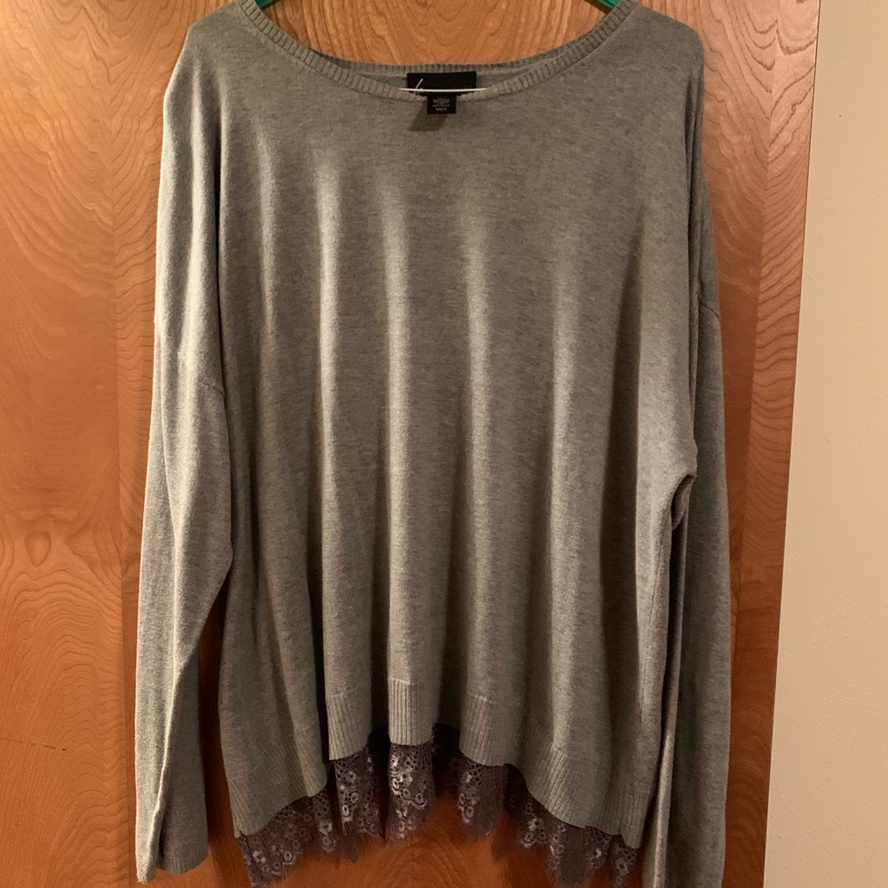 Lane Bryant Sweater with Lace Hem